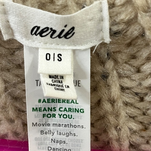 Aerie Ribbed Cardigan Wrap Ribbed Oatmeal - Picture 5 of 5